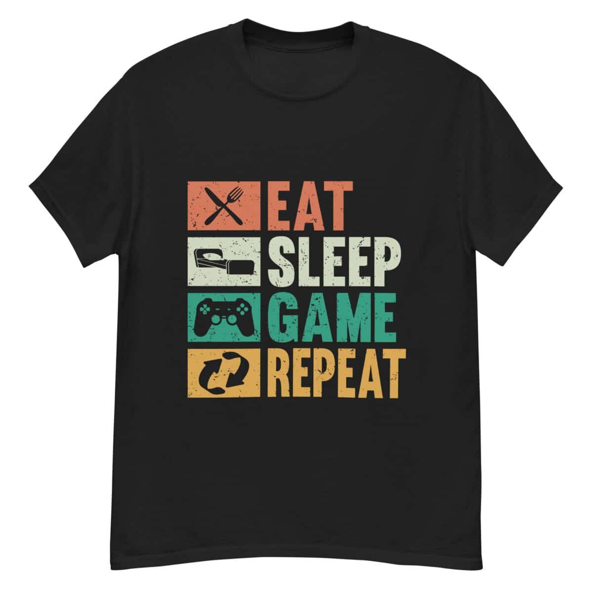 Eat Sleep Game Repeat T Shirts