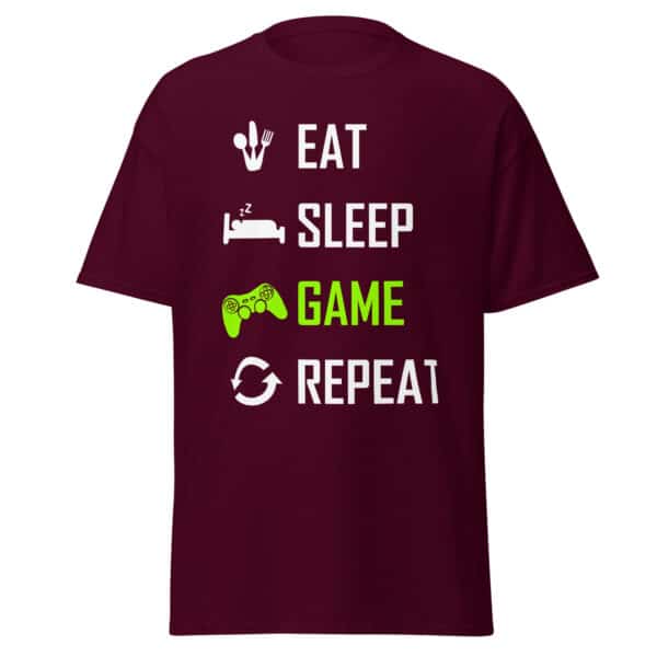 Eat Sleep Game Repeat Shirts