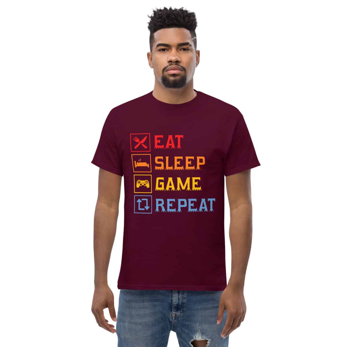 Eat Sleep Game Repeat Shirt For Men
